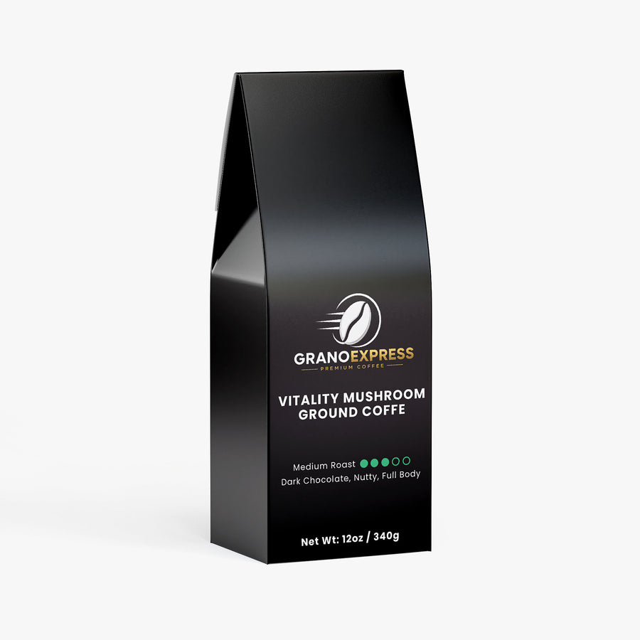 Vitality Mushroom Coffee – Lion's Mane & Chaga Medium Roast Ground Coffee